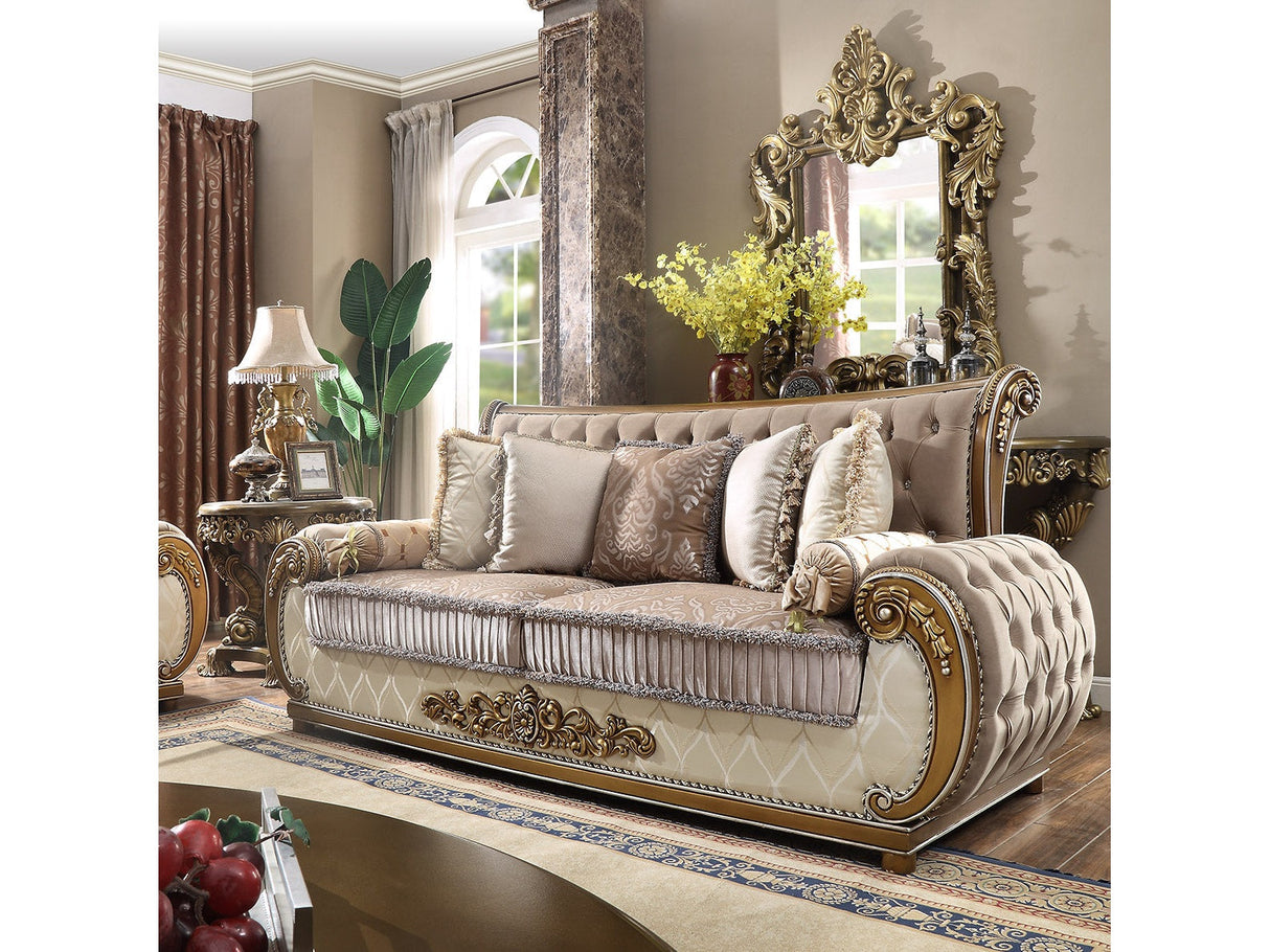Delora Bronze Sofa by Homey Design at Eve Furniture