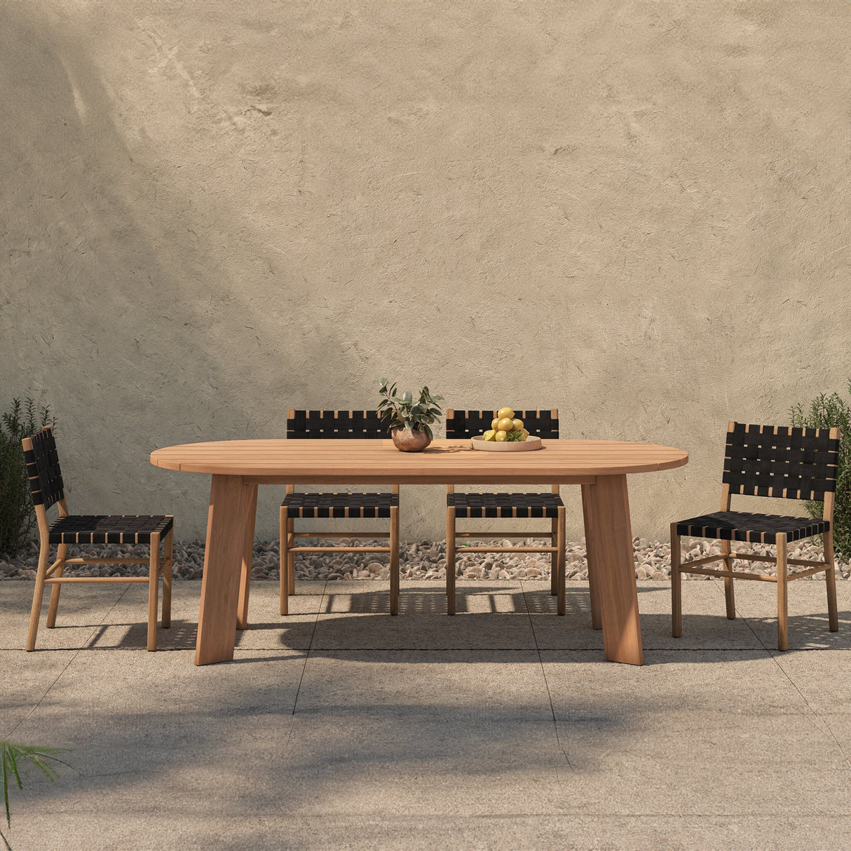 Delta Natural Oval Outdoor Dining Table by MOES at Eve Furniture