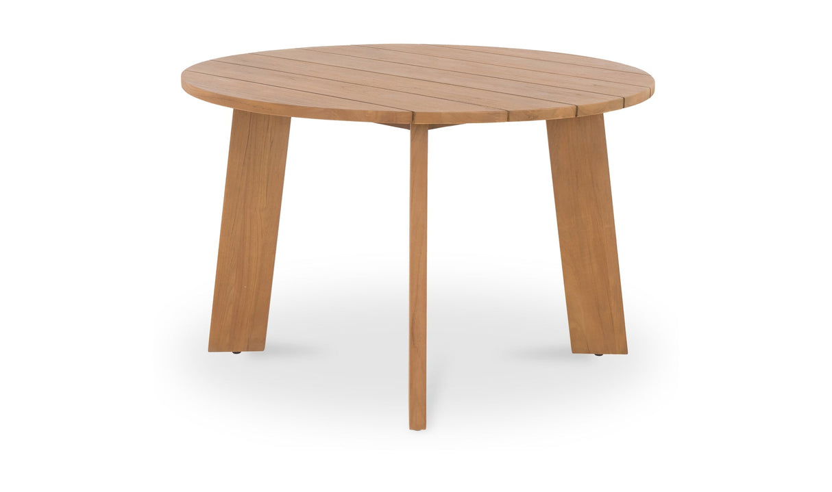 Delta Round Outdoor Dining Table Natural by Moe's Home at Eve Furniture