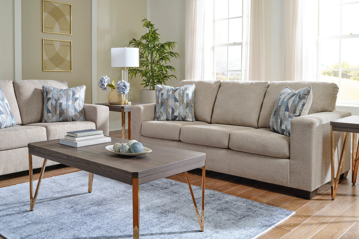 Deltona Parchment Living Room Set by Ashley at Eve Furniture