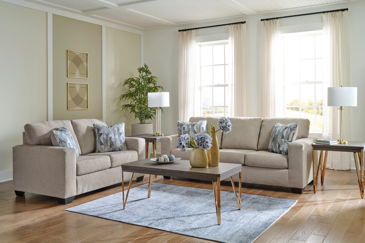 Deltona Parchment Living Room Set by Ashley at Eve Furniture
