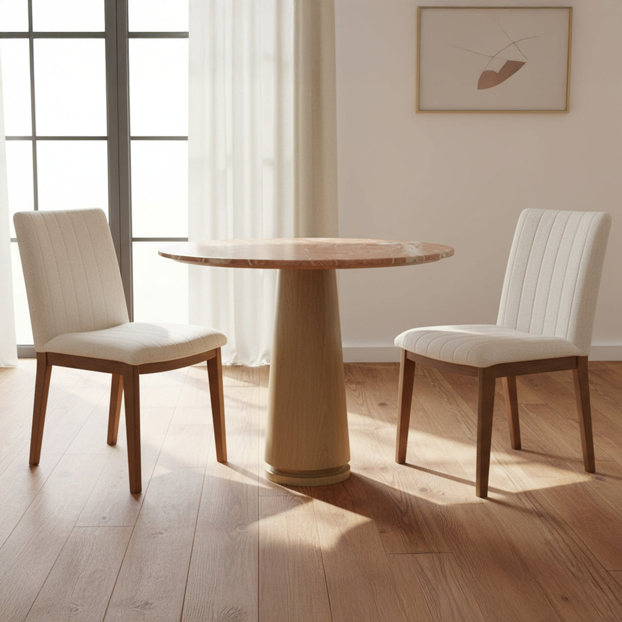 Demi Cream Dining Chair (Set of 2) by Moe's Home at Eve Furniture