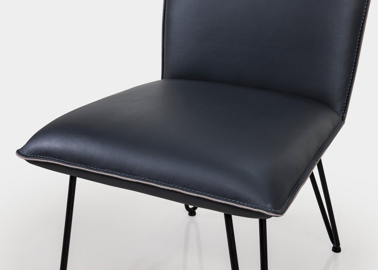 Demi Hairpin Leg Modern Dining Chair in Cobalt (Set of 2) by Modus Furniture at Eve Furniture