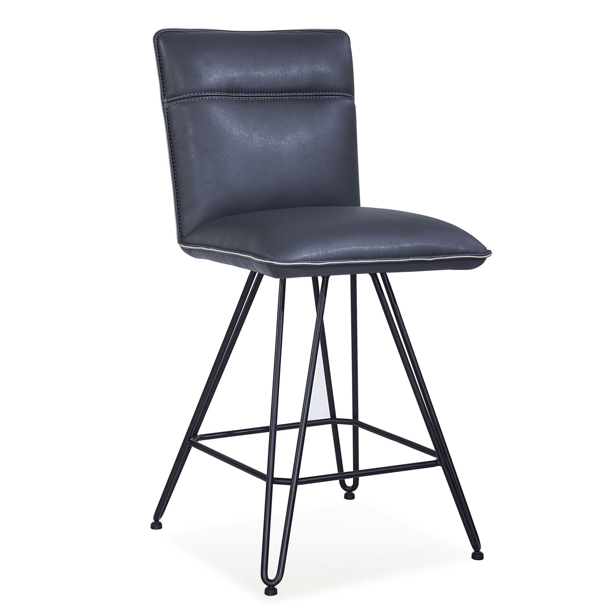 Demi Hairpin Leg Swivel Counter Stool in Cobalt (Set of 2) by Modus Furniture at Eve Furniture
