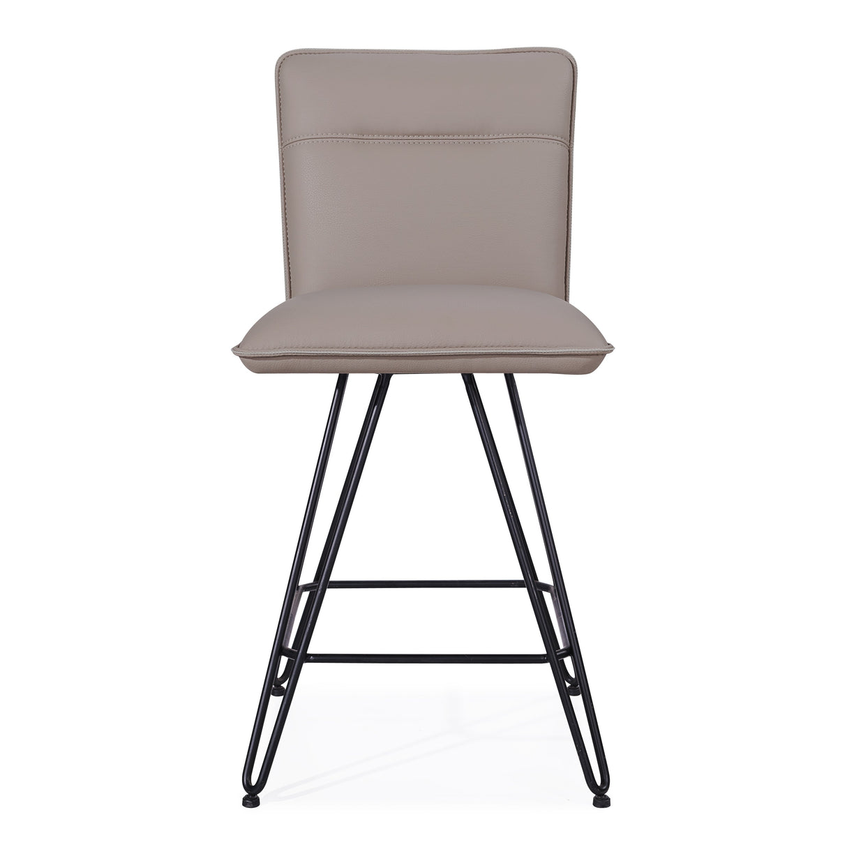 Demi Hairpin Leg Swivel Counter Stool in Taupe (Set of 2) by Modus Furniture at Eve Furniture
