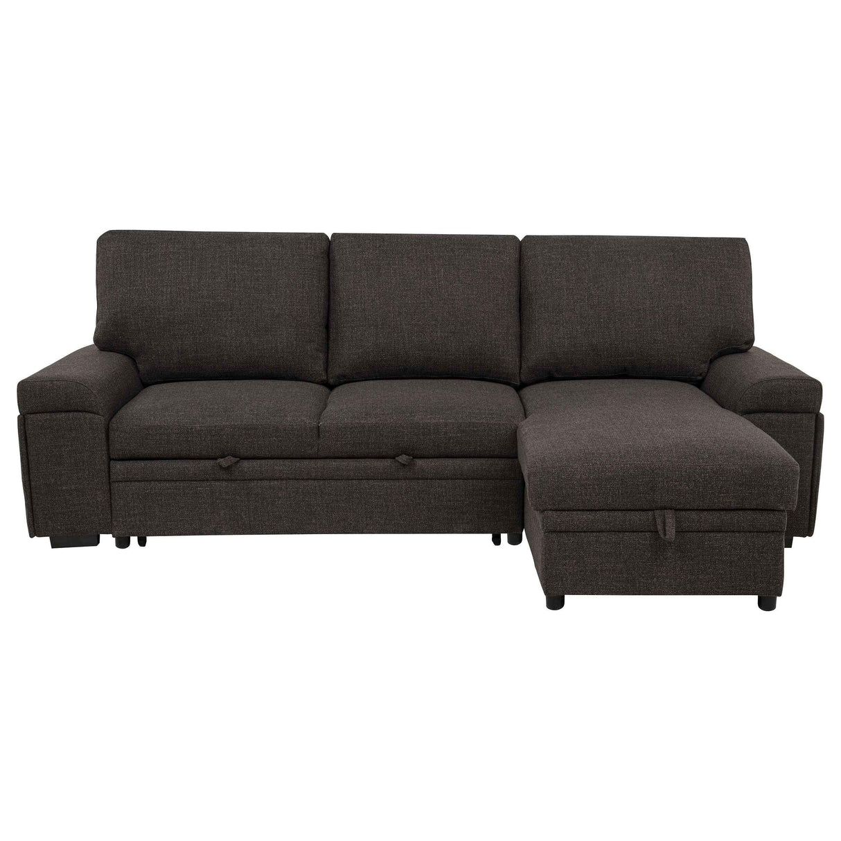 Demko Brown Sleeper Sectional Sofa with Speaker and Storage Chaise by Coaster at Eve Furniture