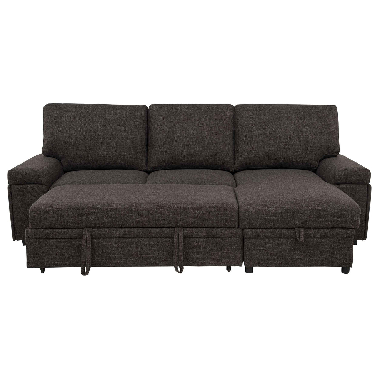 Demko Brown Sleeper Sectional Sofa with Speaker and Storage Chaise by Coaster at Eve Furniture