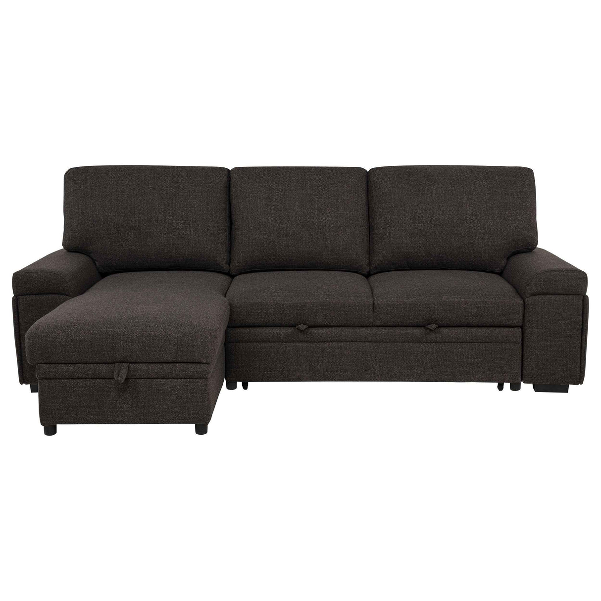 Demko Brown Sleeper Sectional Sofa with Speaker and Storage Chaise by Coaster at Eve Furniture
