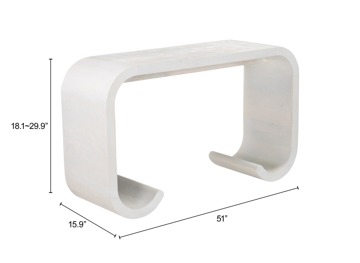 Dena Whitewashed Console Table by Zuomod at Eve Furniture