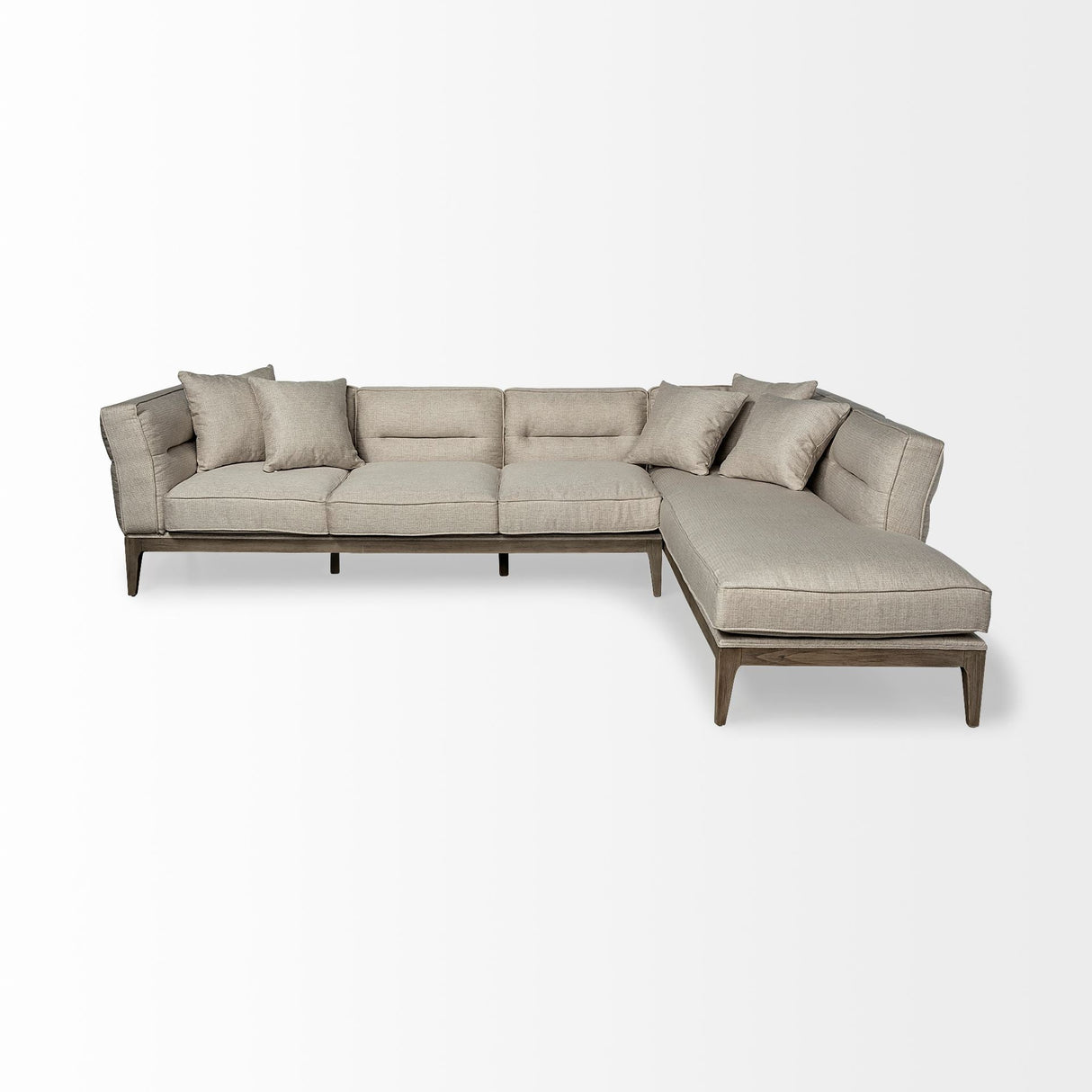 Denali III Beige Upholstered Wooden Frame Sectional by Mercana at Eve Furniture