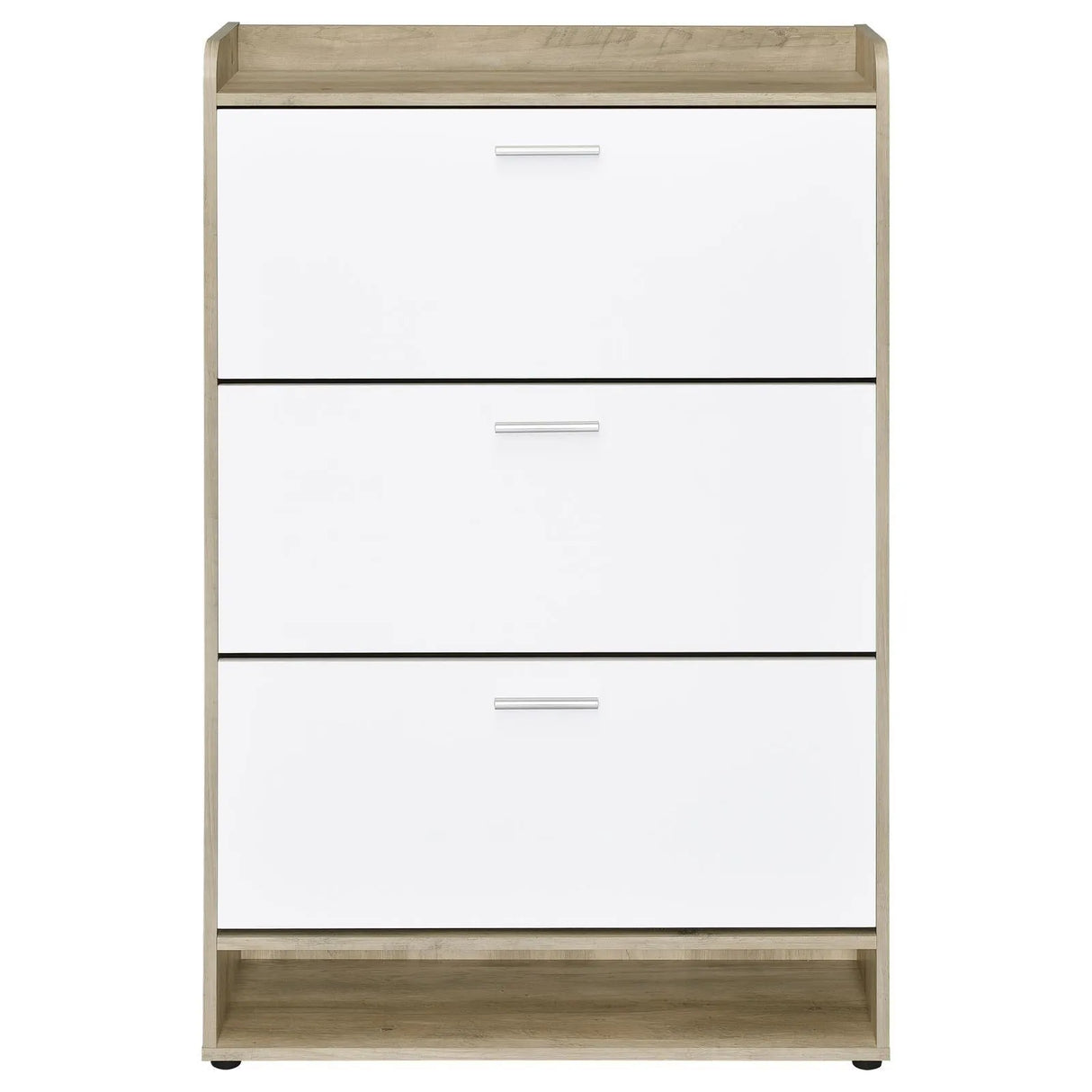 Denia Antique Pine and White 3-tier Shoe Storage Cabinet by Coaster at Eve Furniture