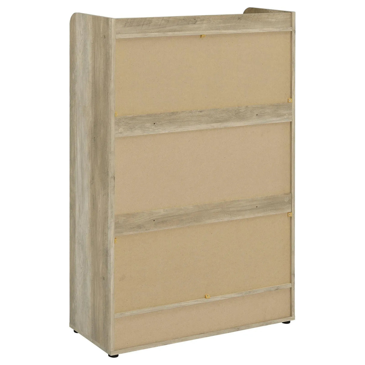 Denia Antique Pine and White 3-tier Shoe Storage Cabinet by Coaster at Eve Furniture