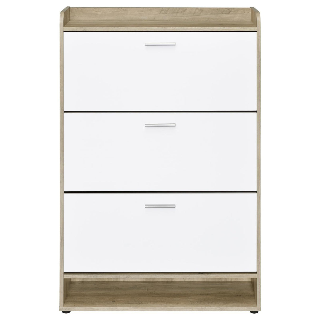 Denia Antique Pine and White 3-tier Shoe Storage Cabinet by Coaster at Eve Furniture