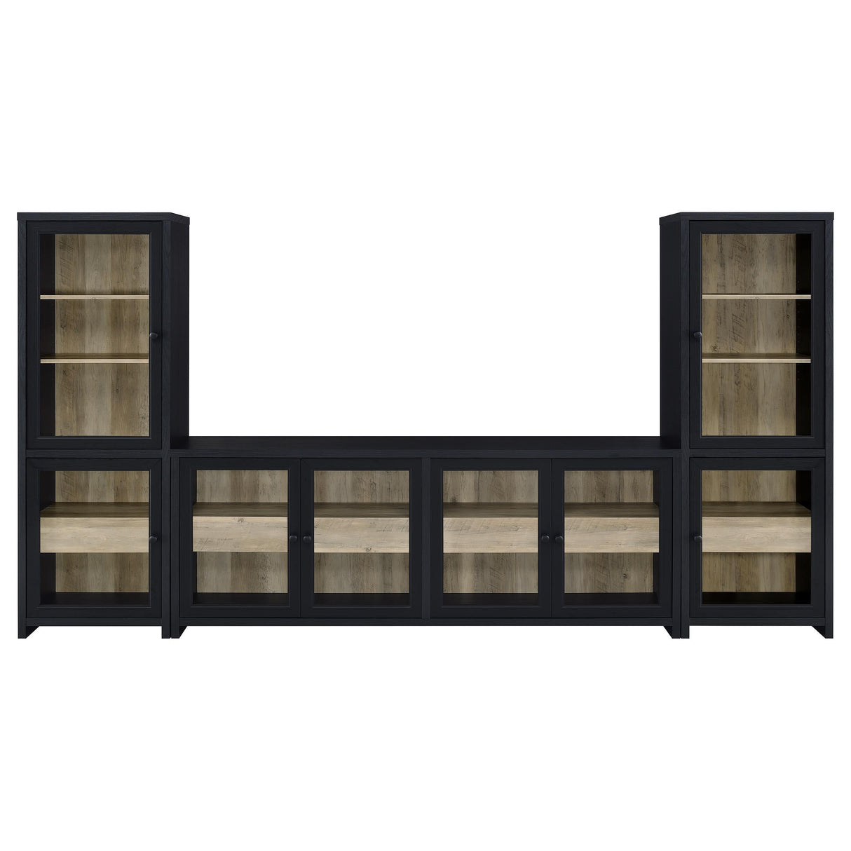 Denison Black 3-Piece Entertainment Center 79-inch TV Stand by Coaster at Eve Furniture