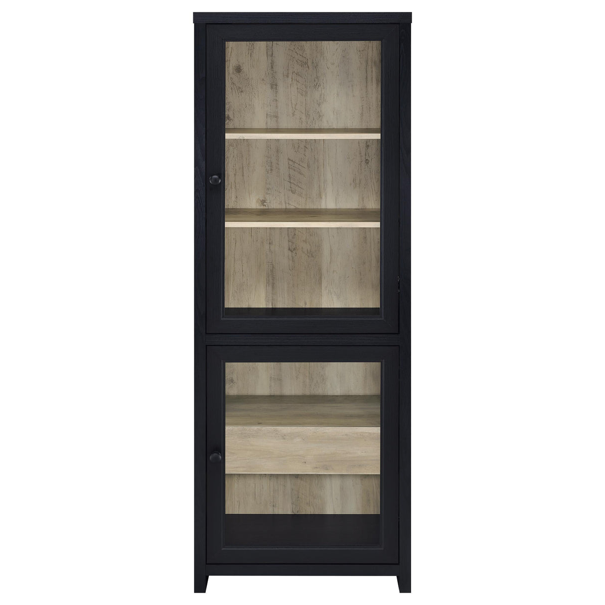 Denison Black 67-inch 2-Door Media Tower Storage Cabinet by Coaster at Eve Furniture
