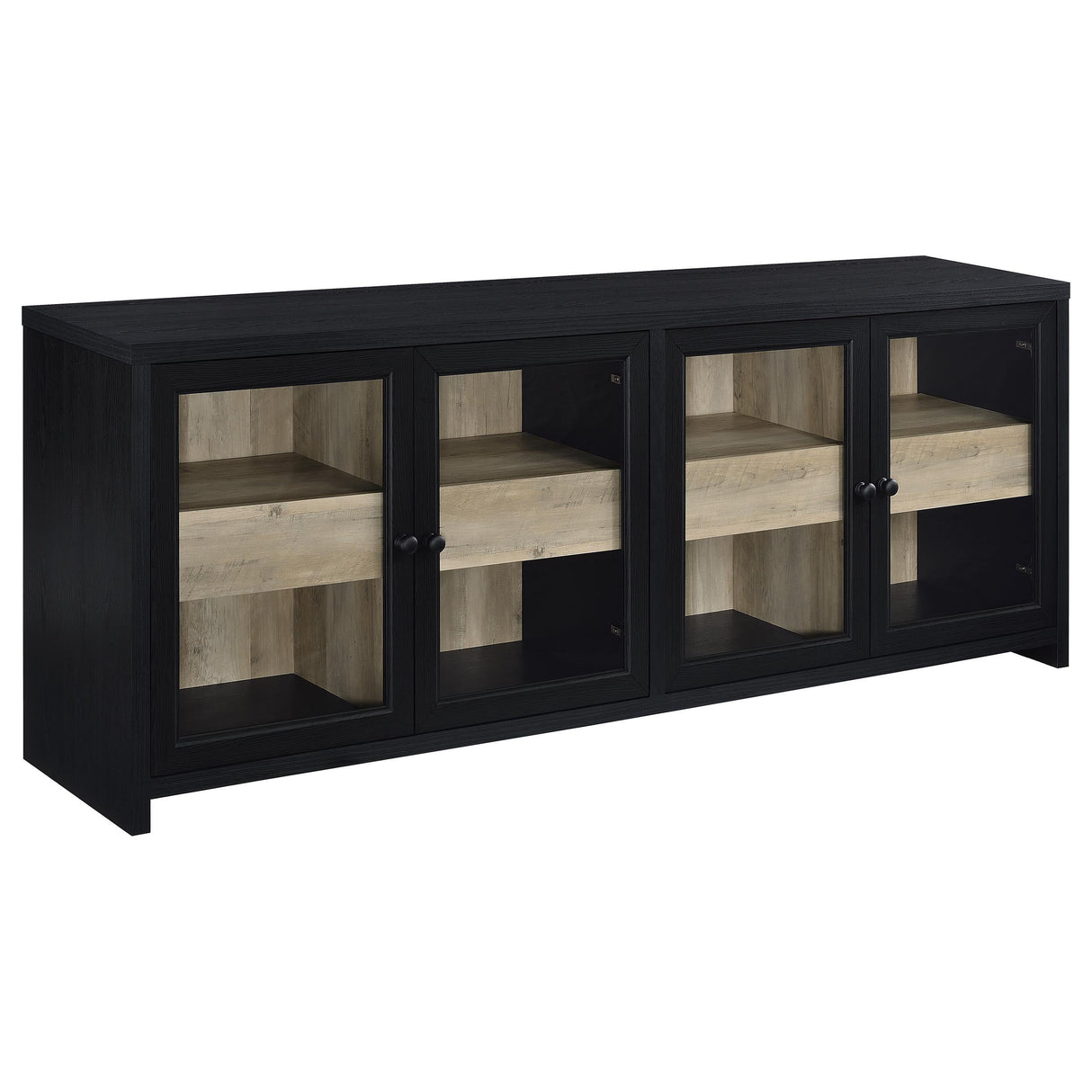 Denison Black 79-inch 4-Door TV Stand Media Console by Coaster at Eve Furniture