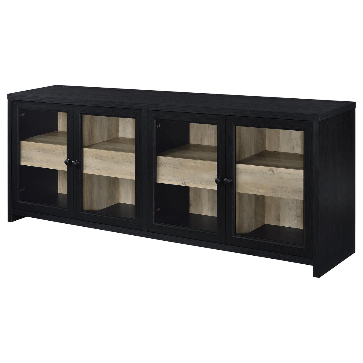 Denison Black 79-inch 4-Door TV Stand Media Console by Coaster at Eve Furniture