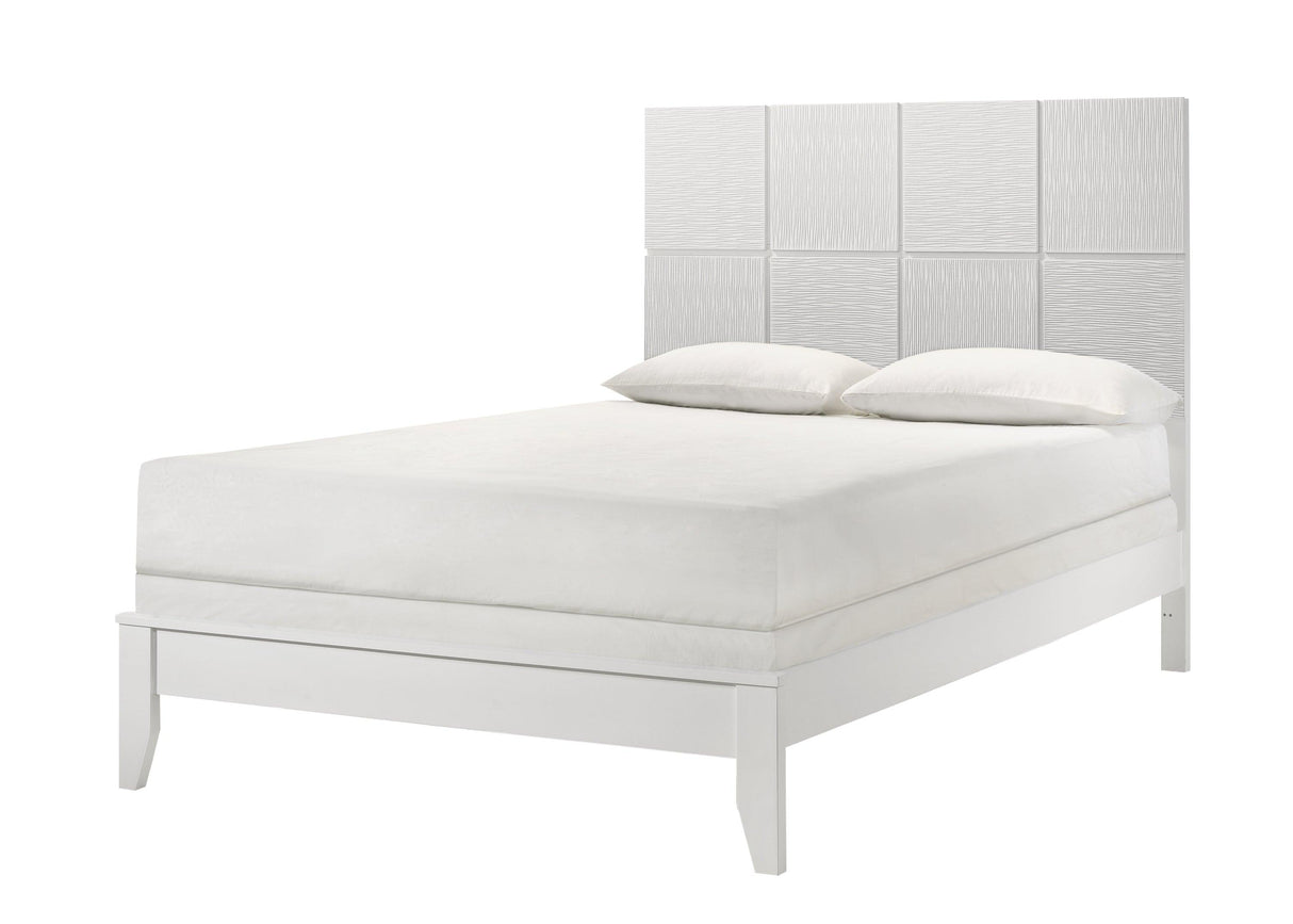 Denker White Full Panel Bed by Crown Mark at Eve Furniture
