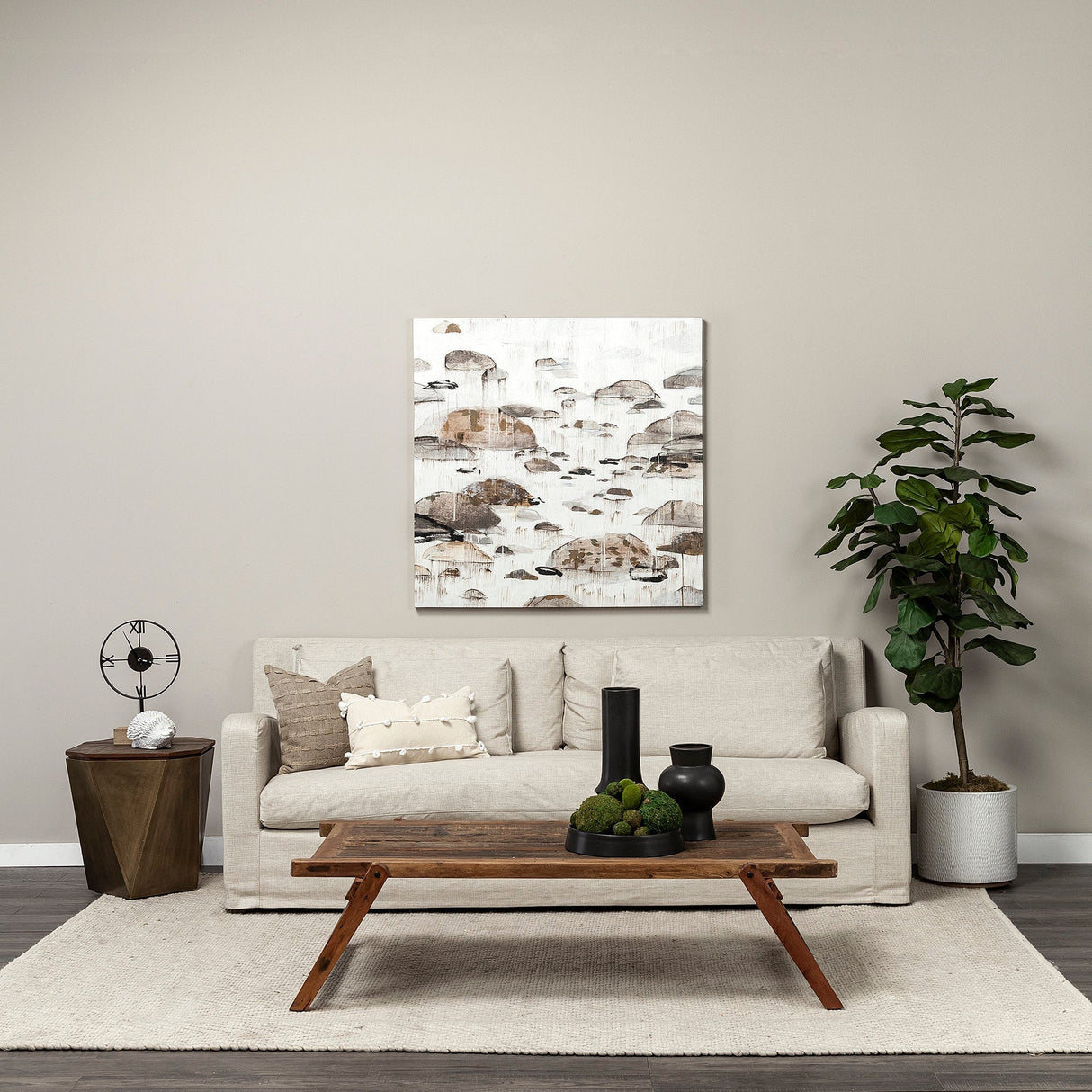 Denly II Beige Slipcover Three Seater Sofa by Mercana at Eve Furniture