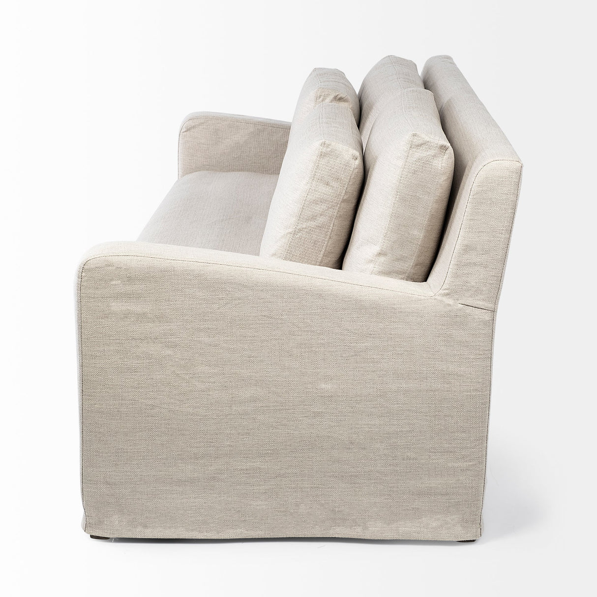 Denly II Beige Slipcover Three Seater Sofa by Mercana at Eve Furniture