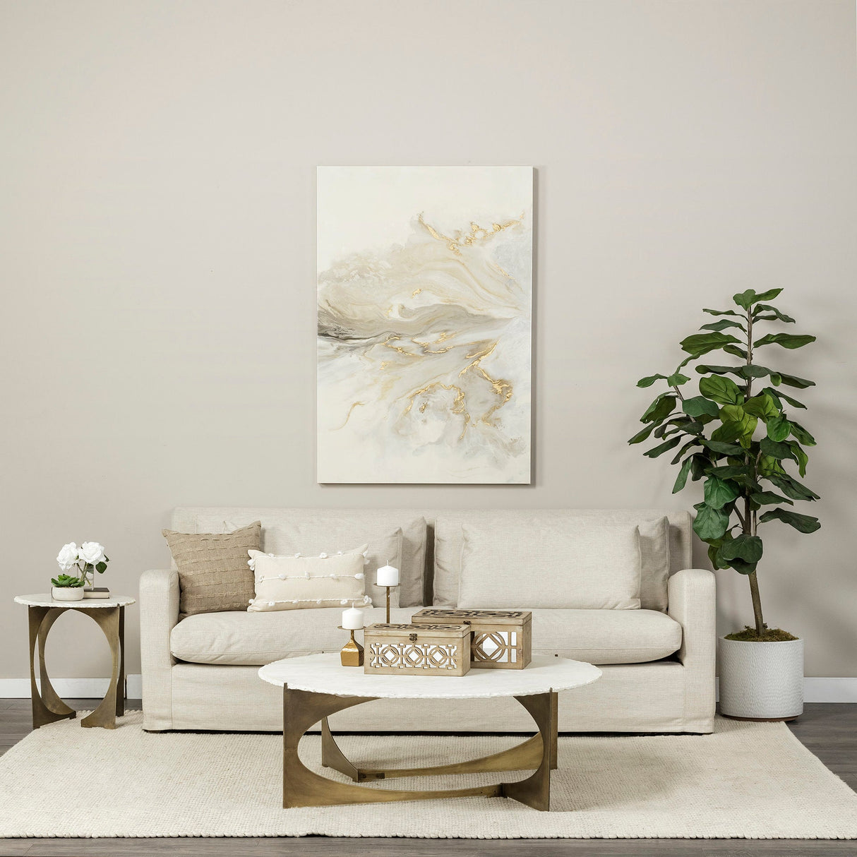 Denly II Beige Slipcover Three Seater Sofa by Mercana at Eve Furniture