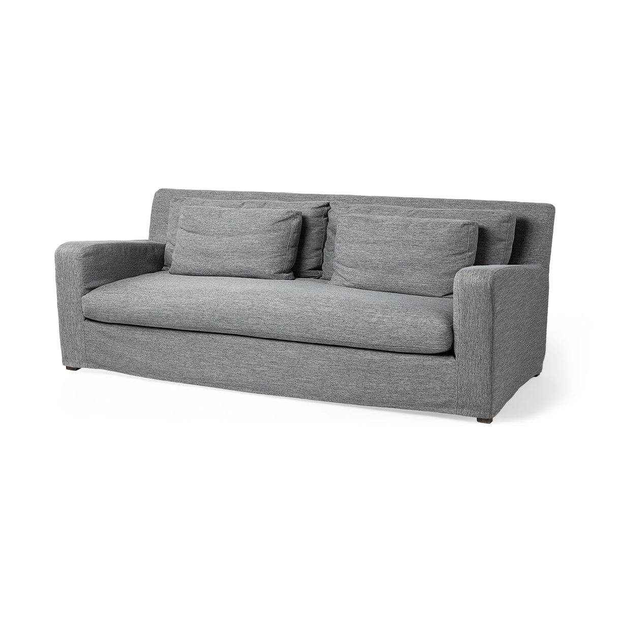 Denly II Casterock Gray Slipcover Three Seater Sofa by Mercana at Eve Furniture