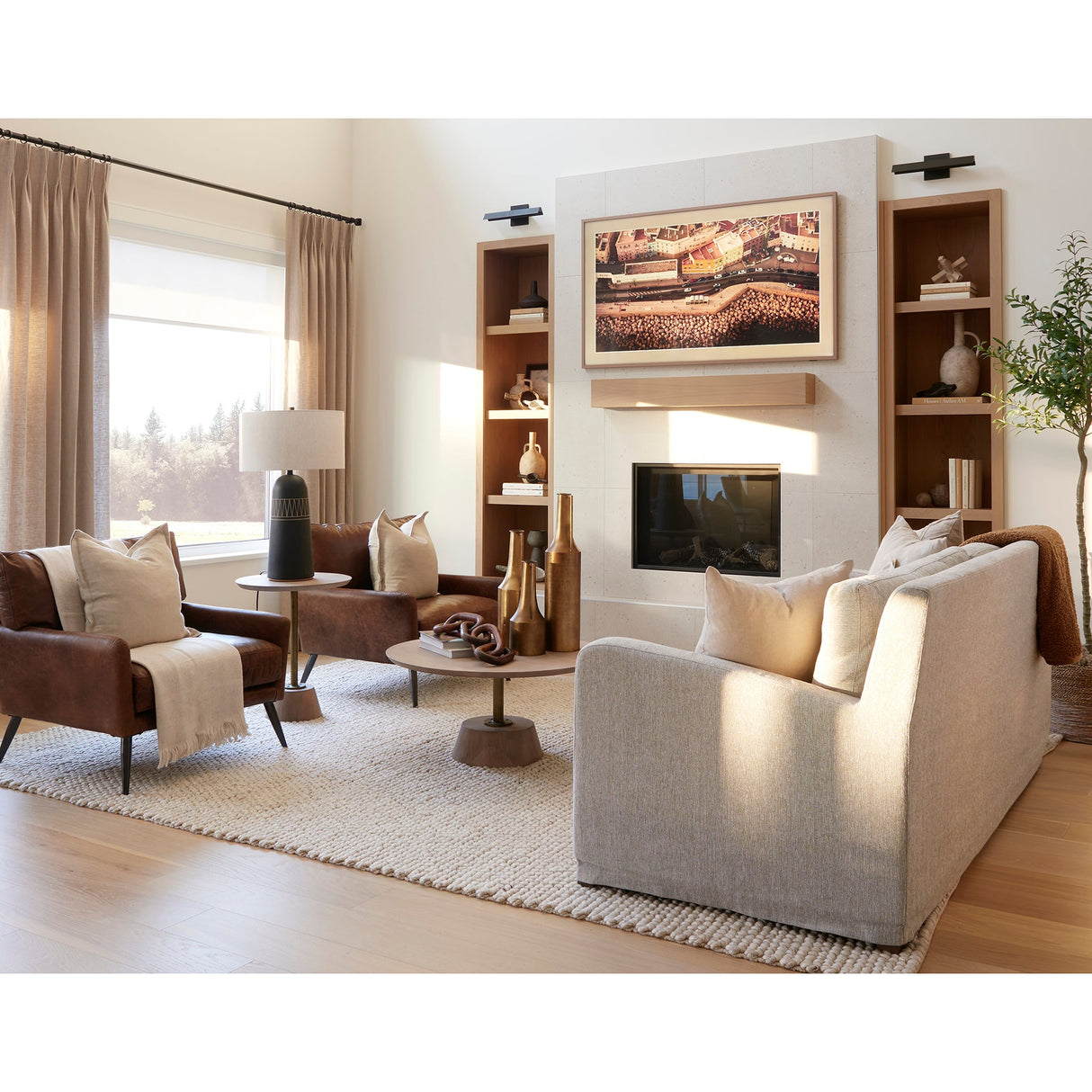 Denly II Frost Gray Slipcover Three Seater Sofa by Mercana at Eve Furniture