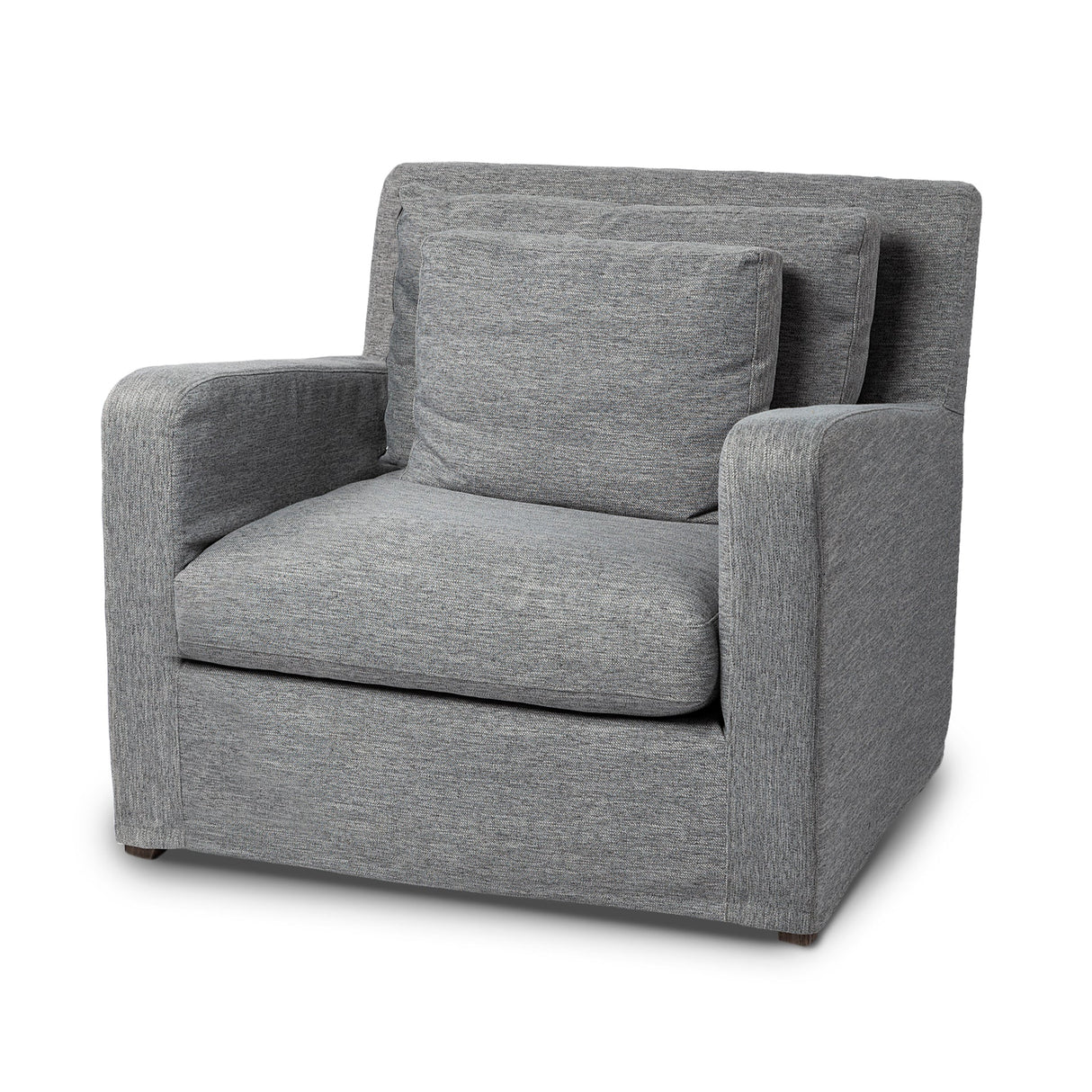 Denly III Castlerock Gray Slipcover Upholstered Arm Chair by Mercana at Eve Furniture