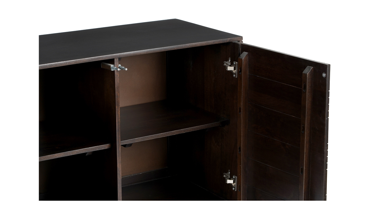 Denman 4 Door Sideboard - Dark Brown by Moe's Home at Eve Furniture
