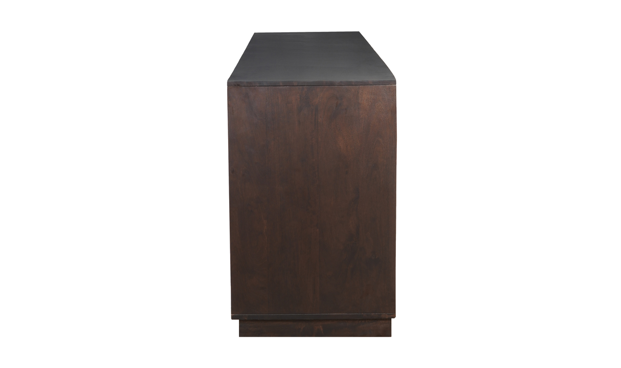 Denman 4 Door Sideboard - Dark Brown by Moe's Home at Eve Furniture