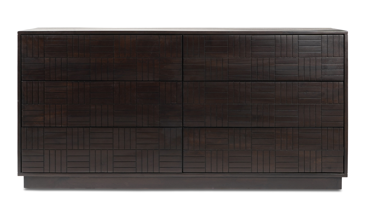 Denman 6 Drawer Dresser - Dark Brown by Moe's Home at Eve Furniture