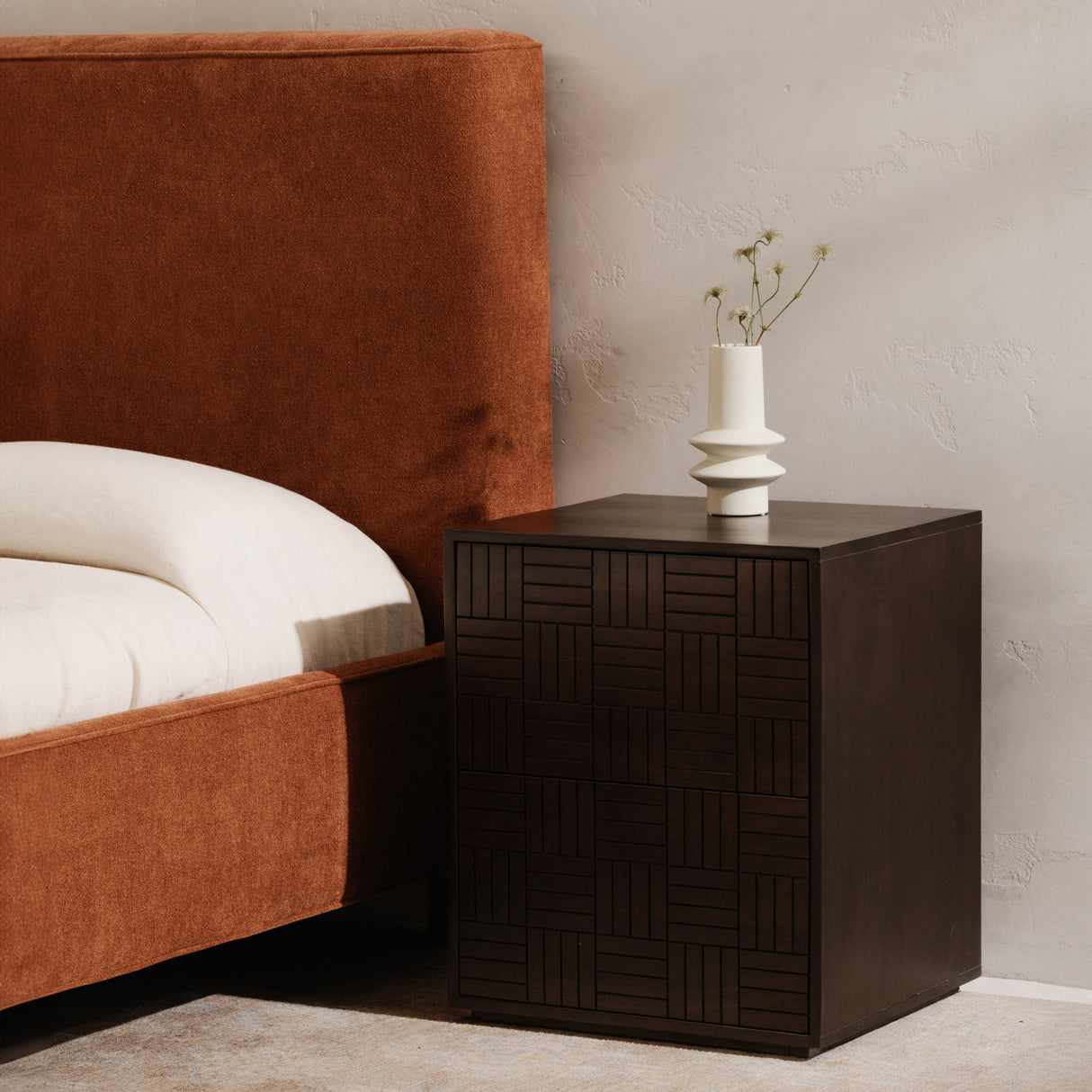 Denman Dark Brown Nightstand by MOES at Eve Furniture