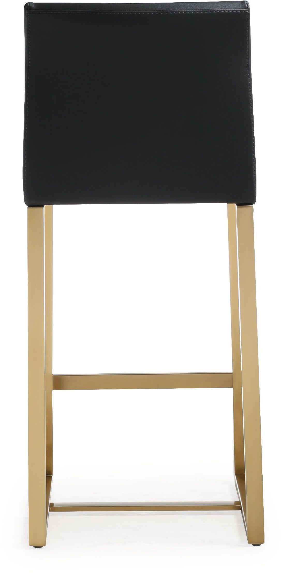 Denmark Performance Vegan Leather Stool with Gold Base - Set of 2 by TOV Furniture at Eve Furniture