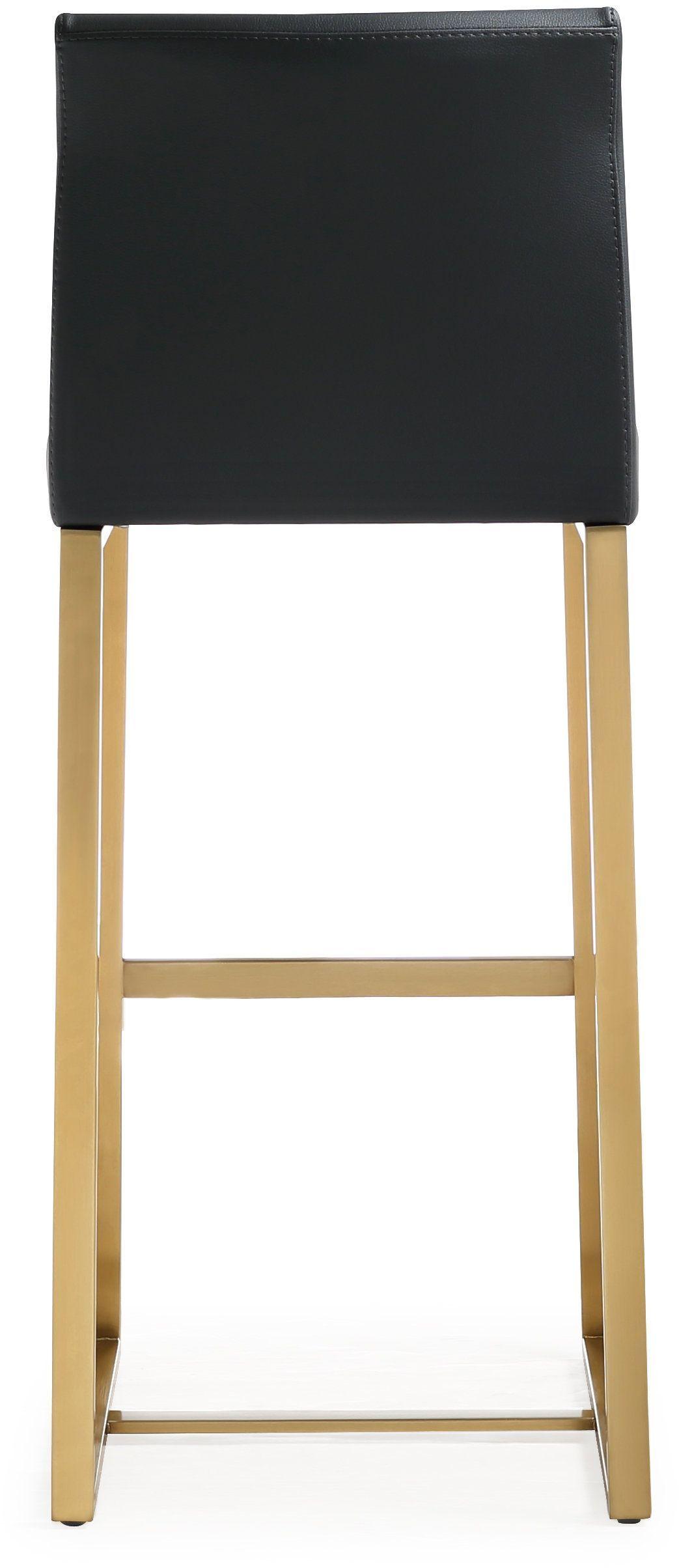 Denmark Performance Vegan Leather Stool with Gold Base - Set of 2 by TOV Furniture at Eve Furniture