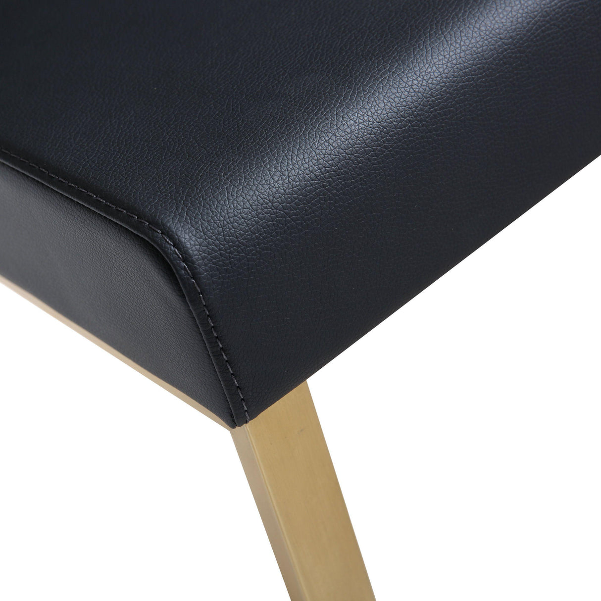 Denmark Performance Vegan Leather Stool with Gold Base - Set of 2 by TOV Furniture at Eve Furniture