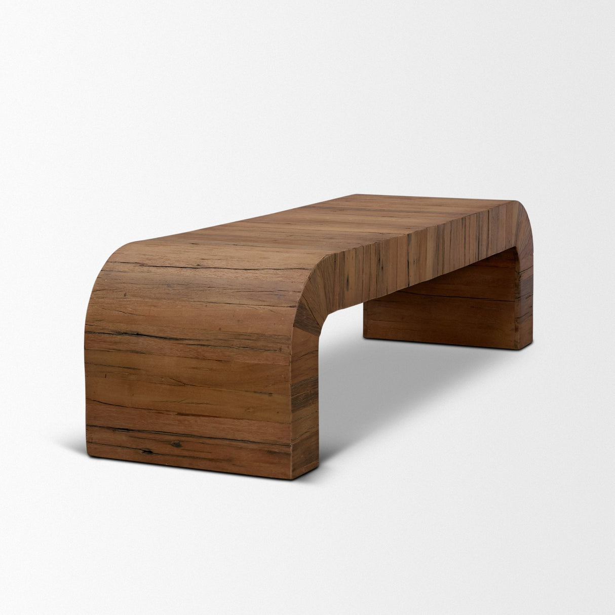 Denton Medium Brown Relcaimed Wood Bench by Mercana at Eve Furniture