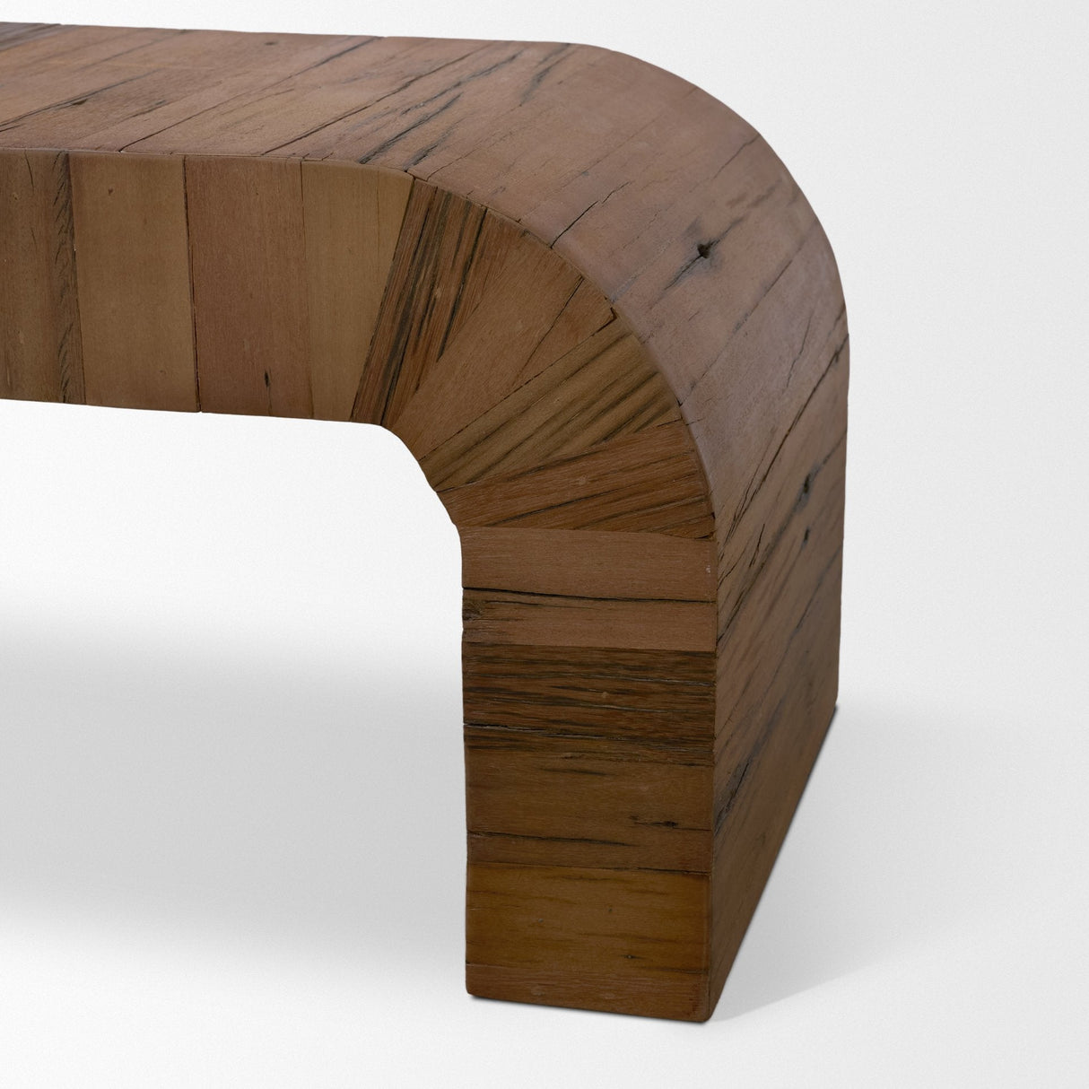 Denton Medium Brown Relcaimed Wood Bench by Mercana at Eve Furniture