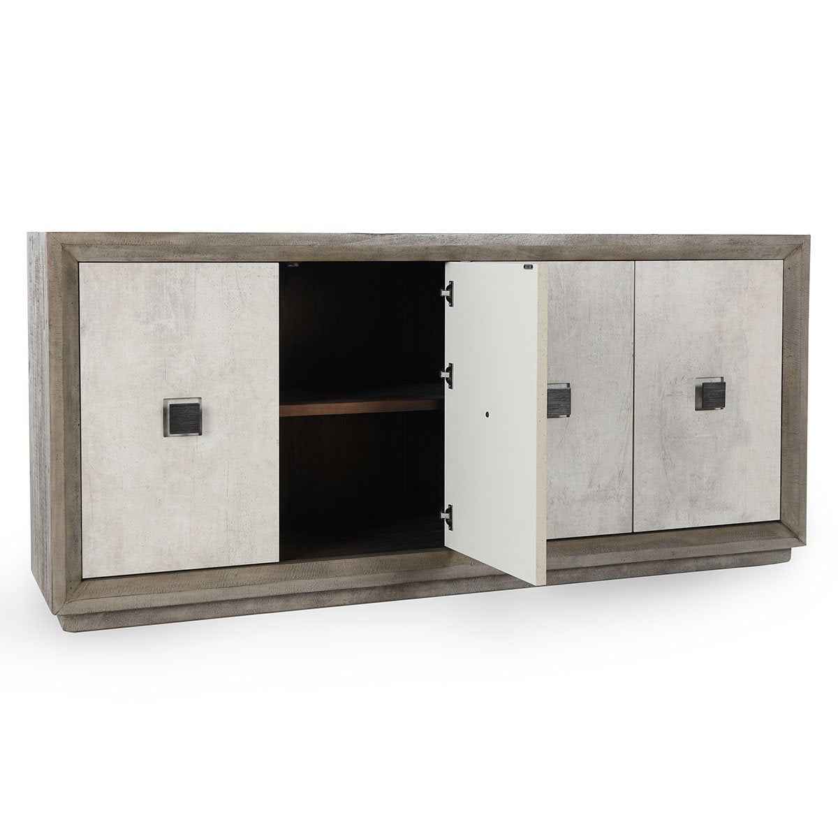 Denver 4 Door Cabinet Distressed - Gray/Antique White by Classic Home at Eve Furniture