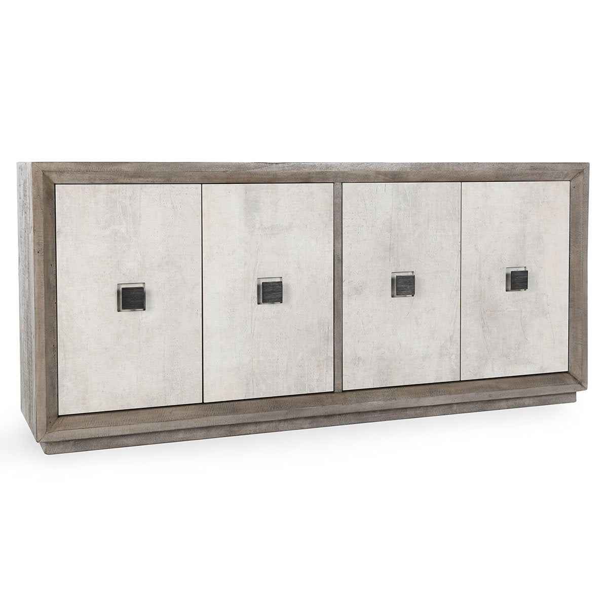 Denver 4 Door Cabinet Distressed - Gray/Antique White by Classic Home at Eve Furniture