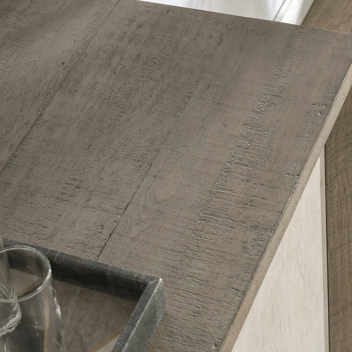 Denver Distressed Gray/Weathered Chalk Cabinet by Classic Home at Eve Furniture