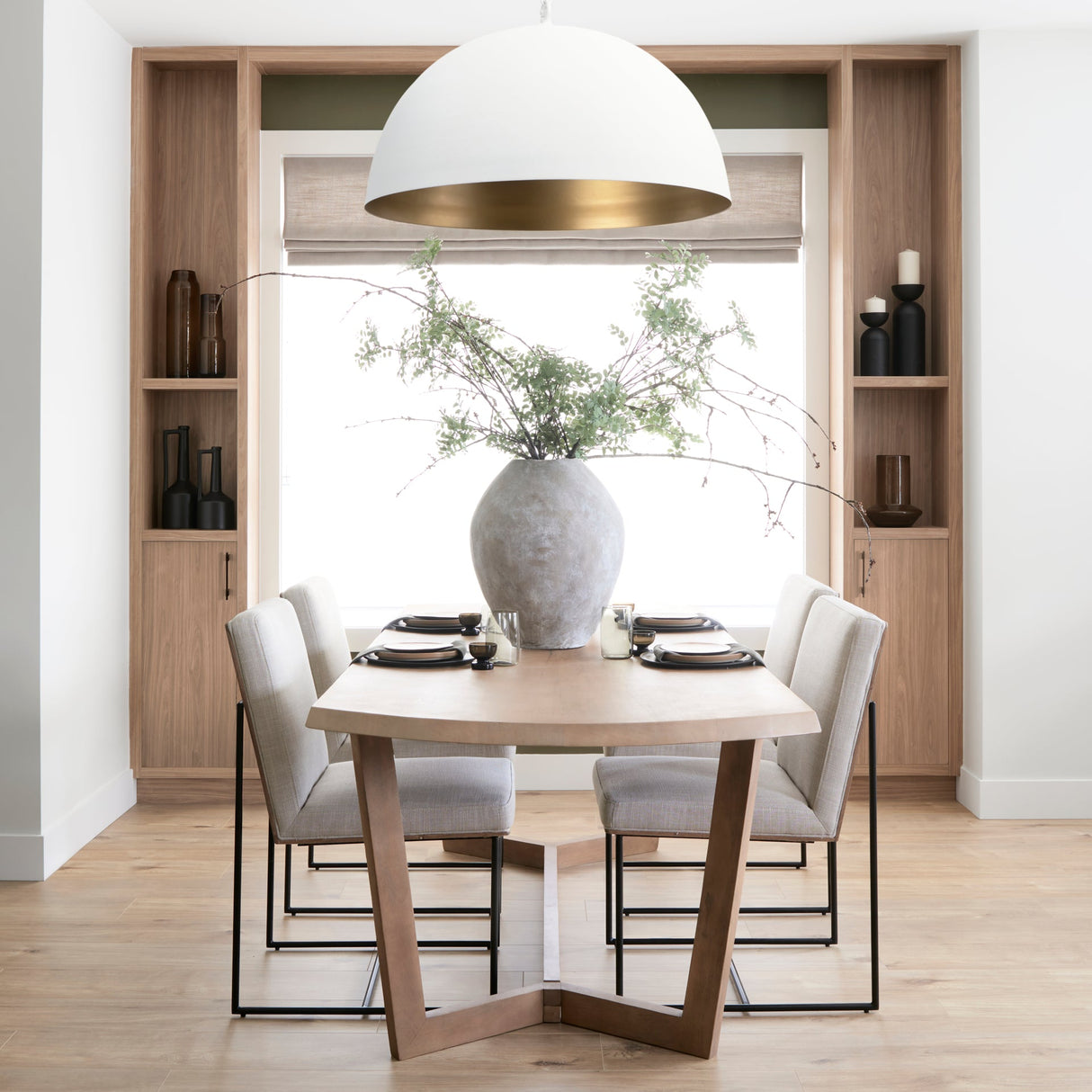 Denver Rectangular Brown Solid Wood Top & Base Dining Table by Mercana at Eve Furniture