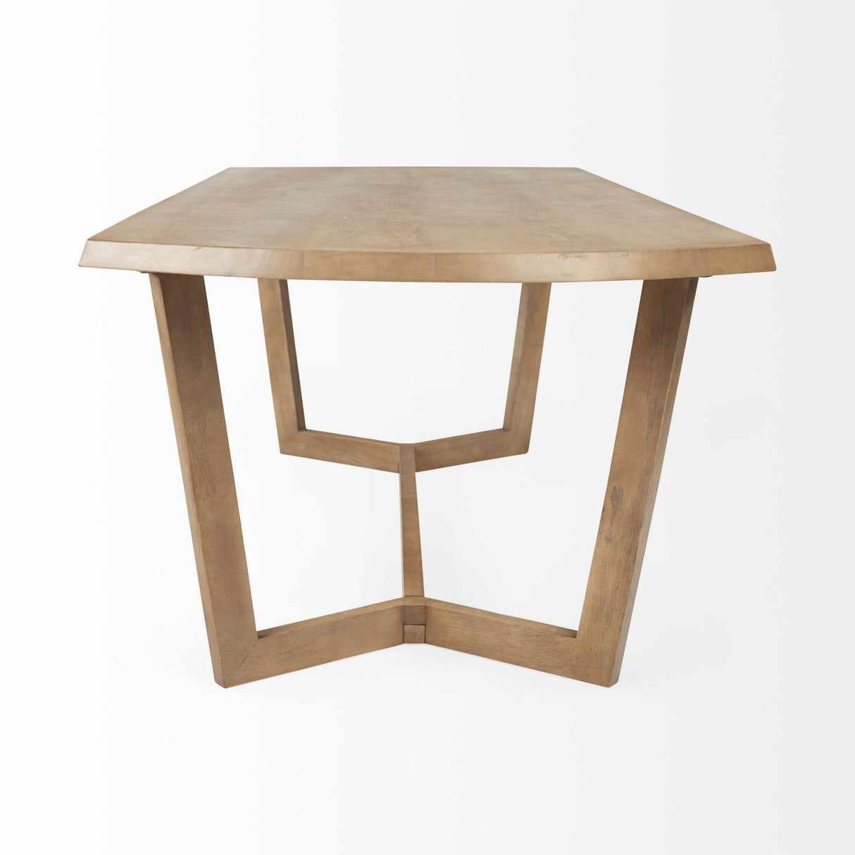 Denver Rectangular Brown Solid Wood Top & Base Dining Table by Mercana at Eve Furniture