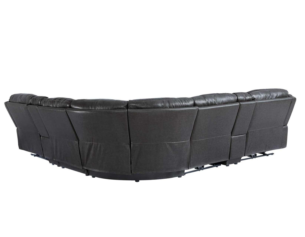 Denver Charcoal Dual-Power 6-Piece Sectional by Steve Silver at Eve Furniture