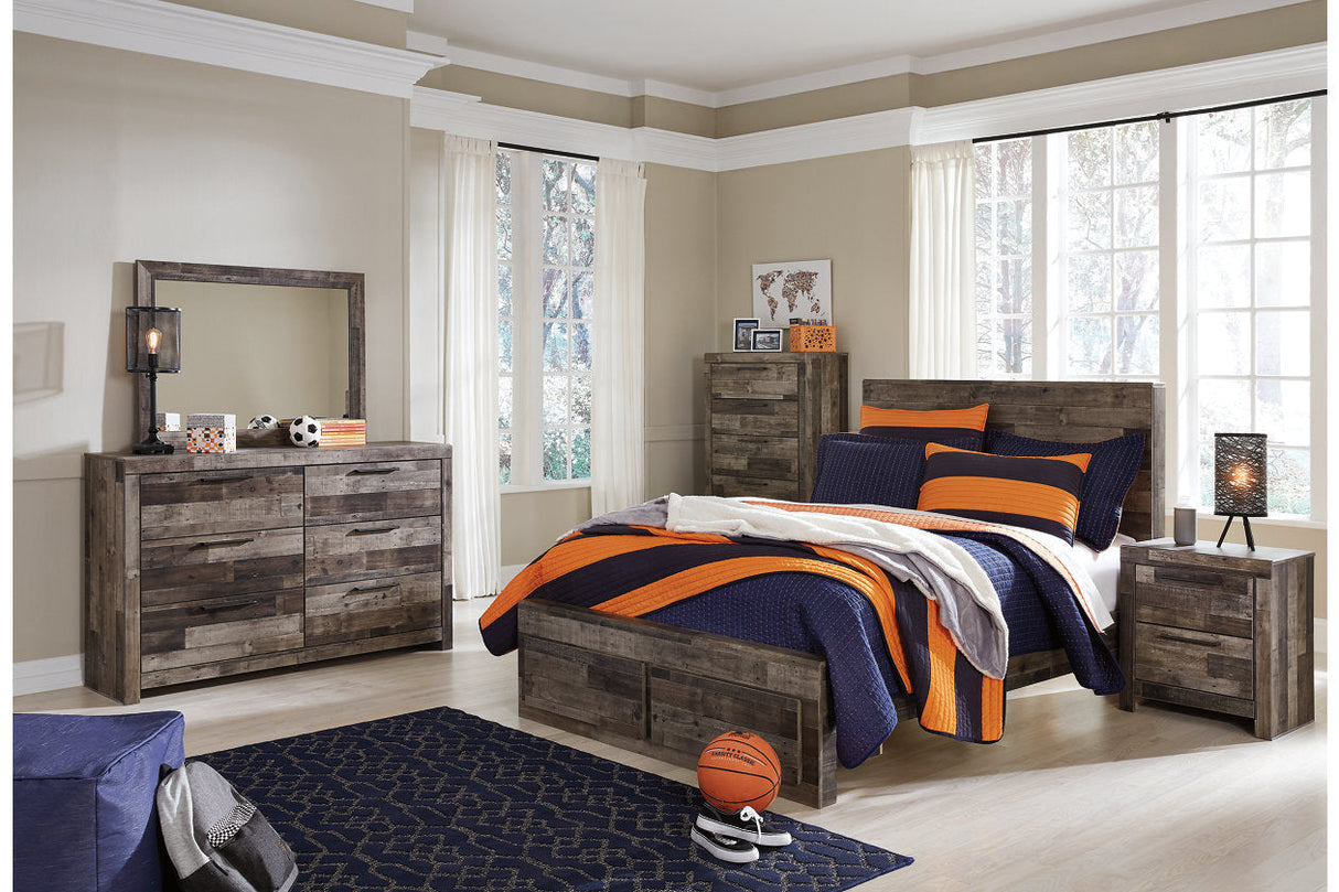 Derekson Multi Gray Full Storage Platform Bed by Ashley at Eve Furniture