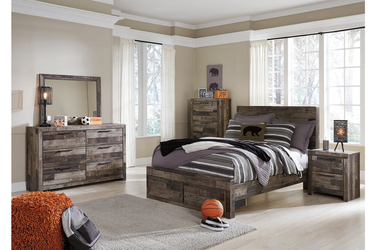Derekson Multi Gray Full Storage Platform Bed by Ashley at Eve Furniture
