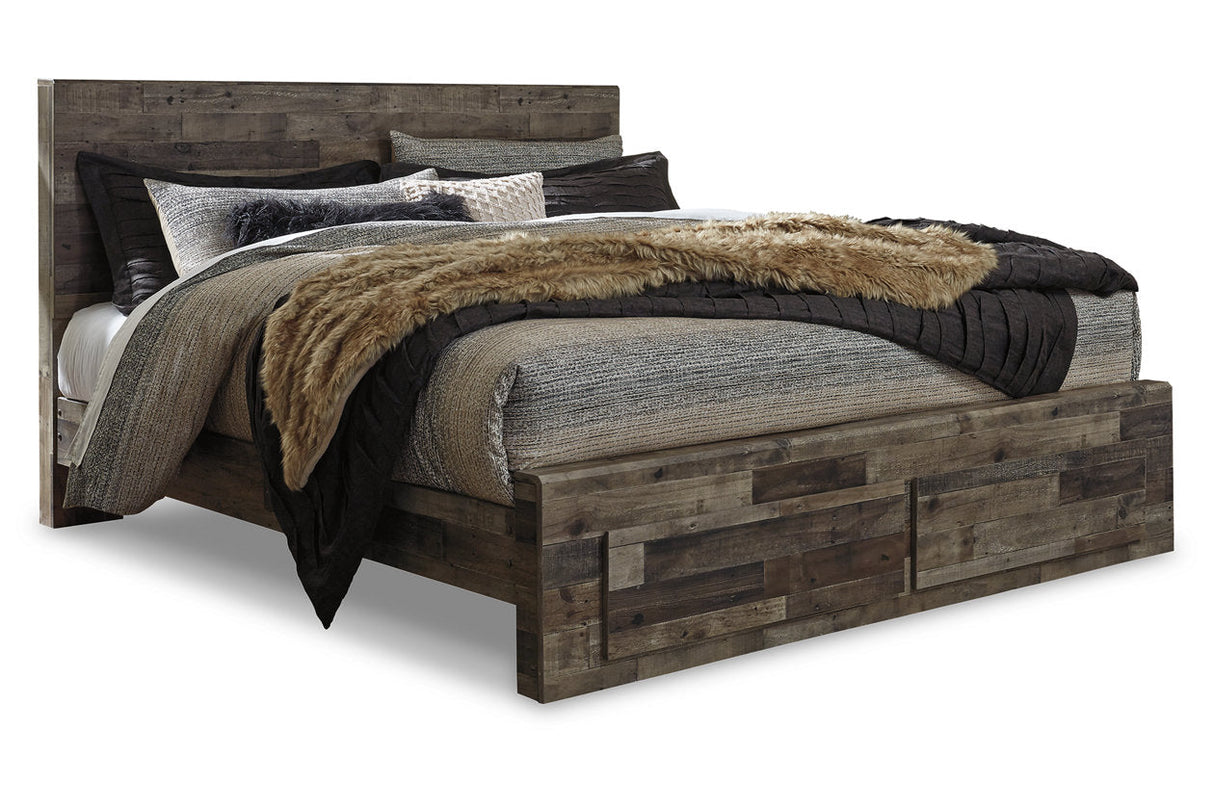 Derekson Multi Gray King Storage Platform Bed by Ashley at Eve Furniture