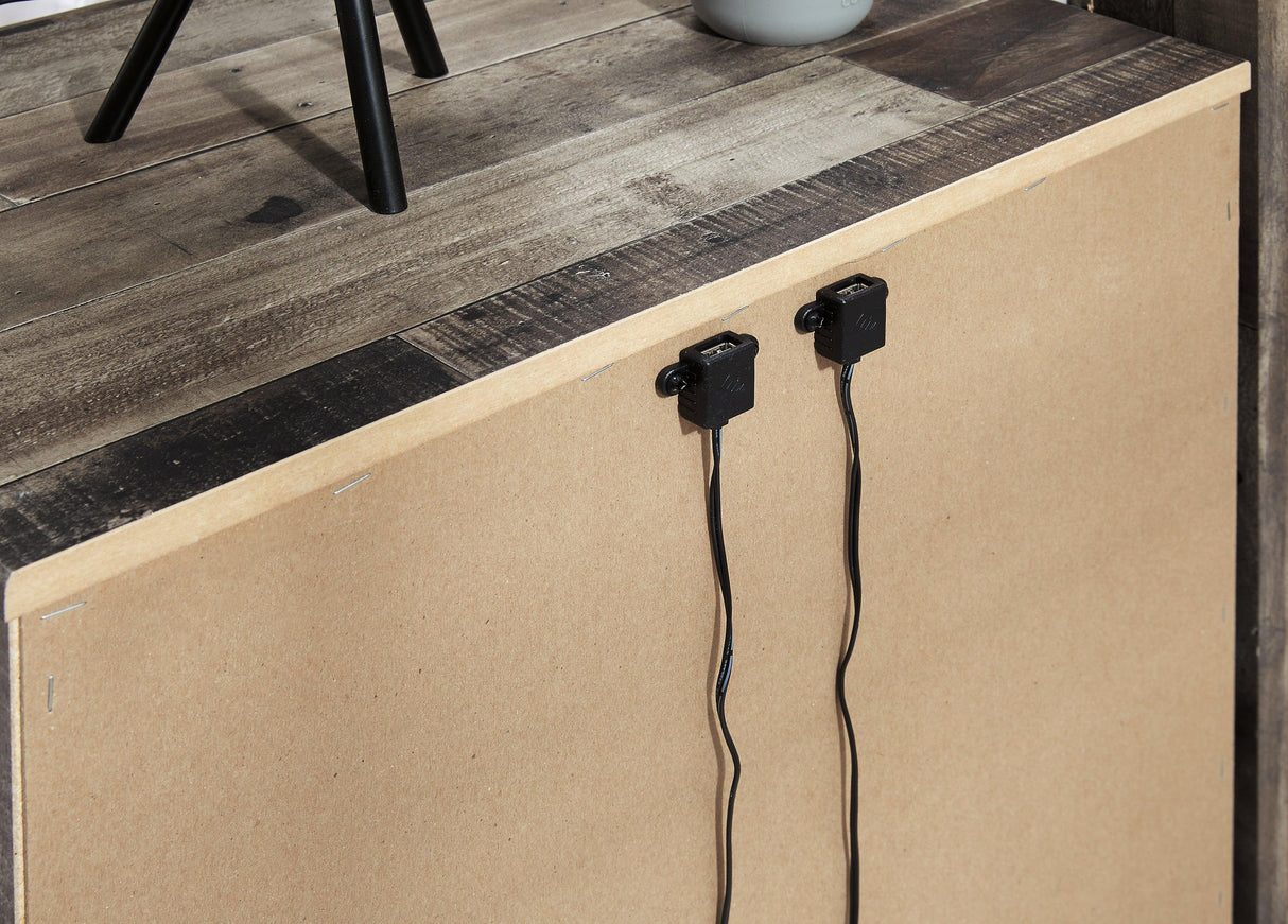 Derekson Multi Gray Panel Bedroom Set by Ashley at Eve Furniture