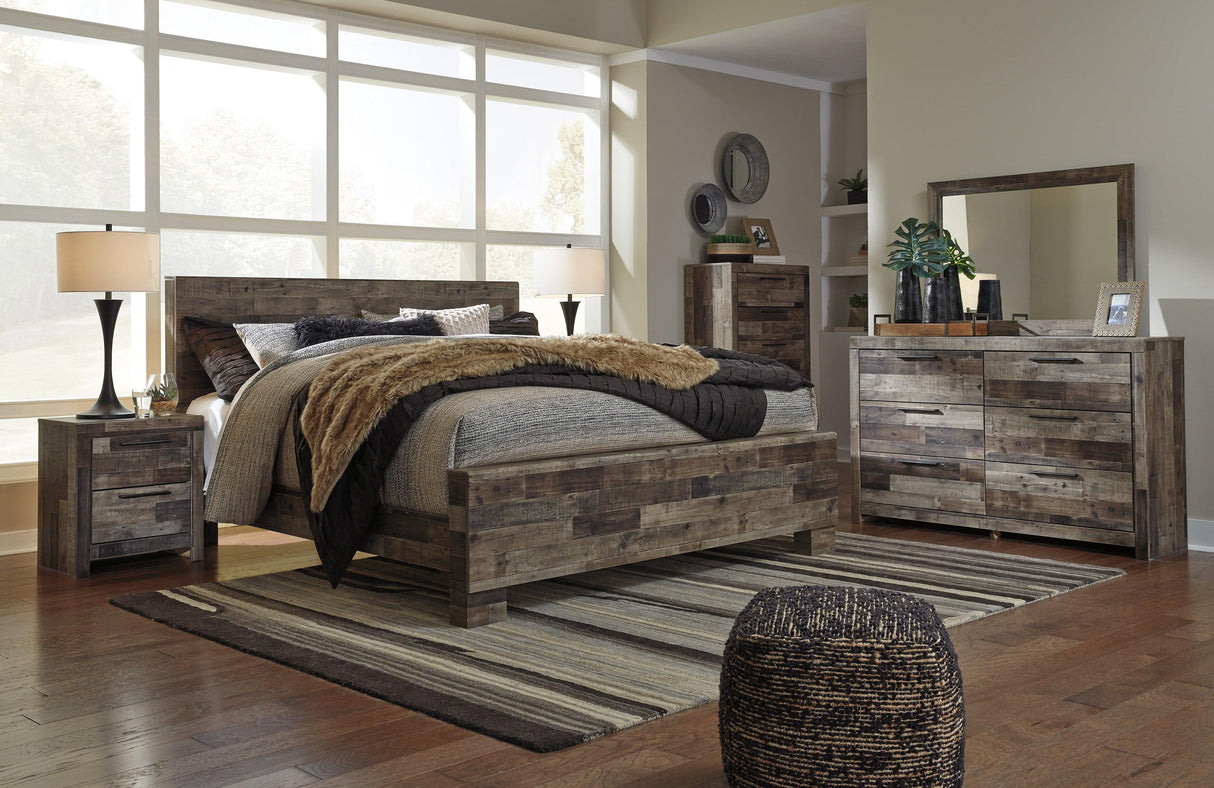 Derekson Multi Gray Panel Bedroom Set by Ashley at Eve Furniture