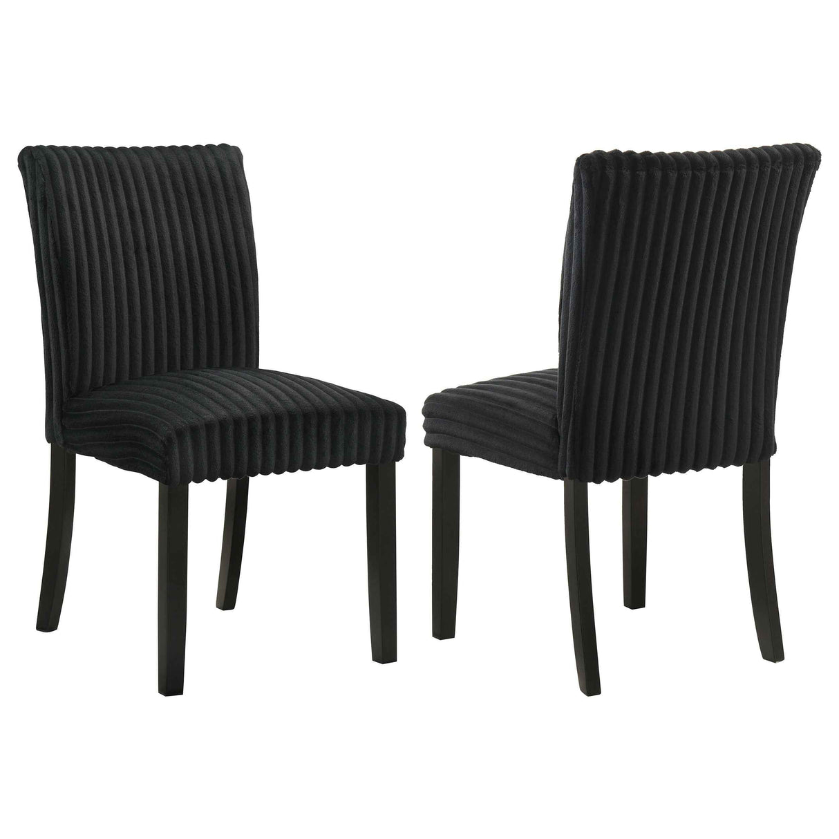 Dermott Black Upholstered Parson Dining Side Chair (Set of 2) by Coaster at Eve Furniture