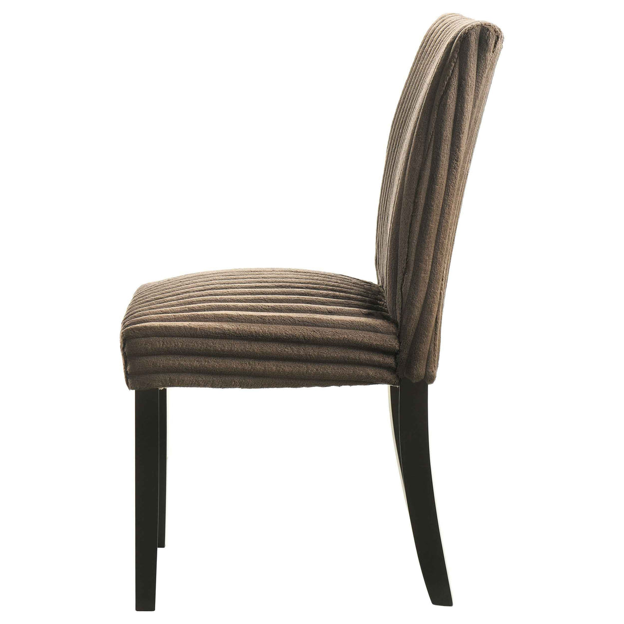 Dermott Chocolate Upholstered Parson Dining Side Chair (Set of 2) by Coaster at Eve Furniture